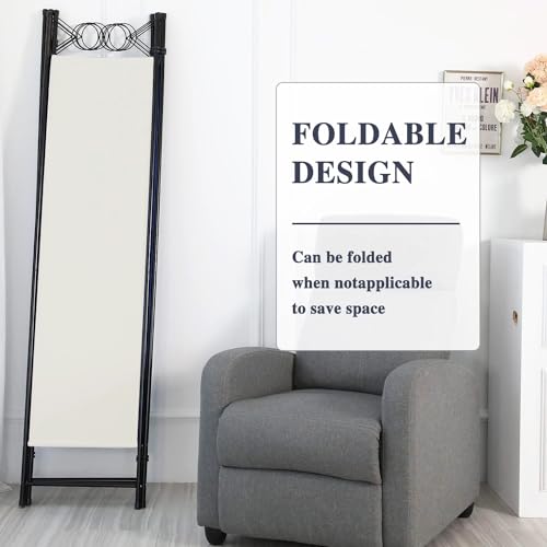 Blue 4 Panel 6FT Room Divider with Steel Frame P2484