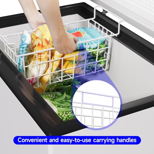 2 Pack 17.5 Inch Freezer Storage Bins with Handles N2698