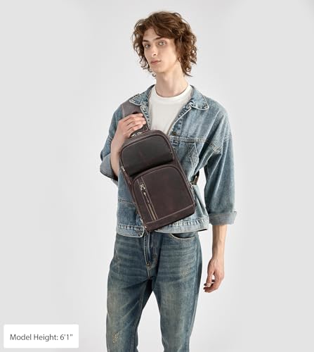 Full Grain Leather Sling Bag V434871