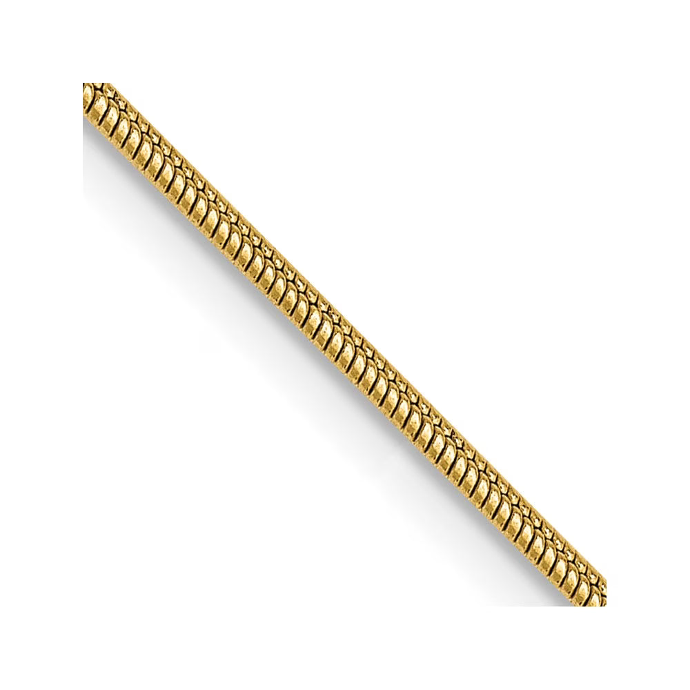 14K Yellow Gold Snake Chain Necklace 16 inch 1.1 mm with Lobster Clasp Z694