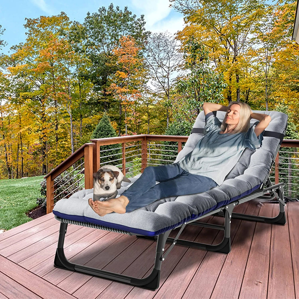 Folding Camping Cot with Cushion & Pillow B790
