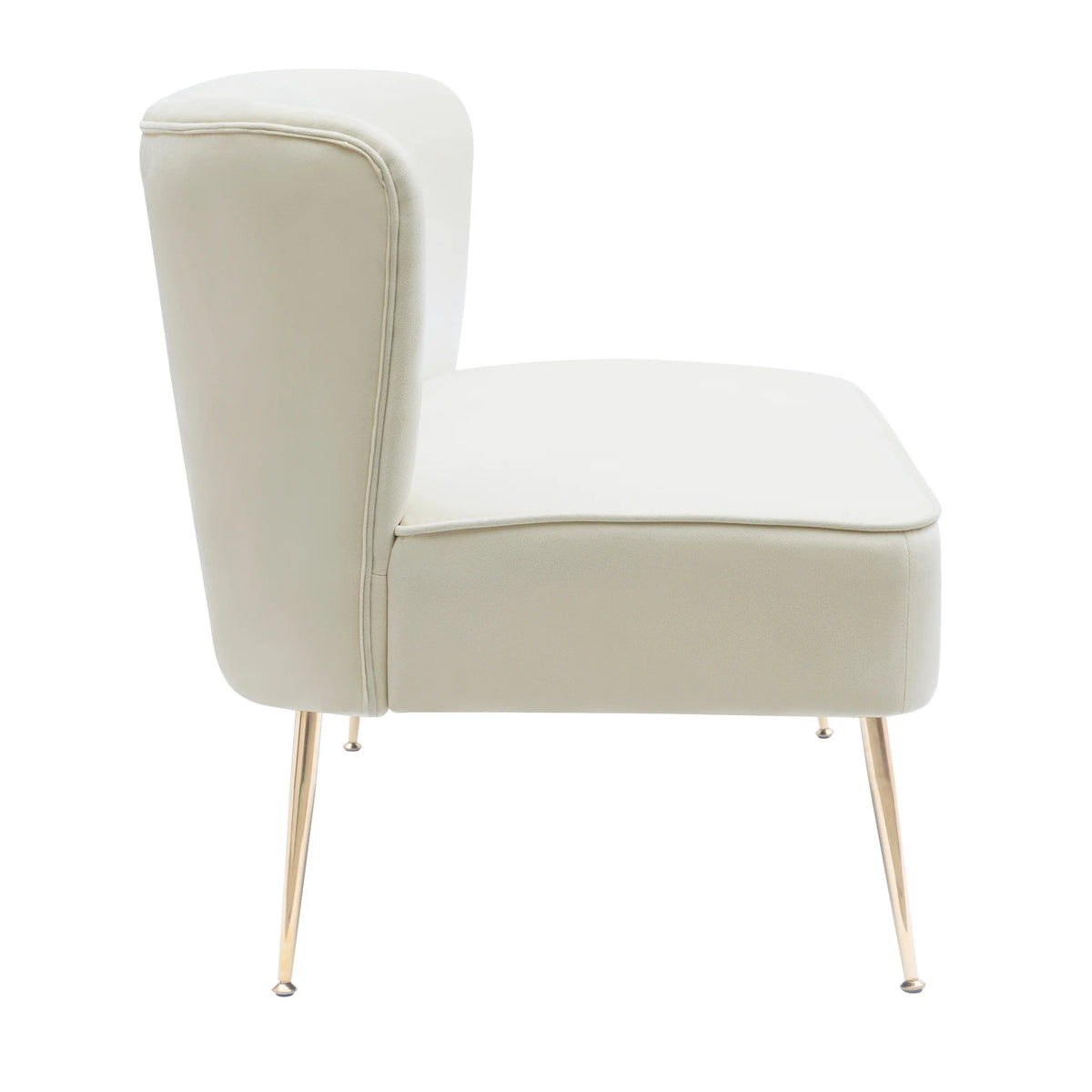 46" Wide Ivory Velvet Upholstered Love Seat Sofa Y189783