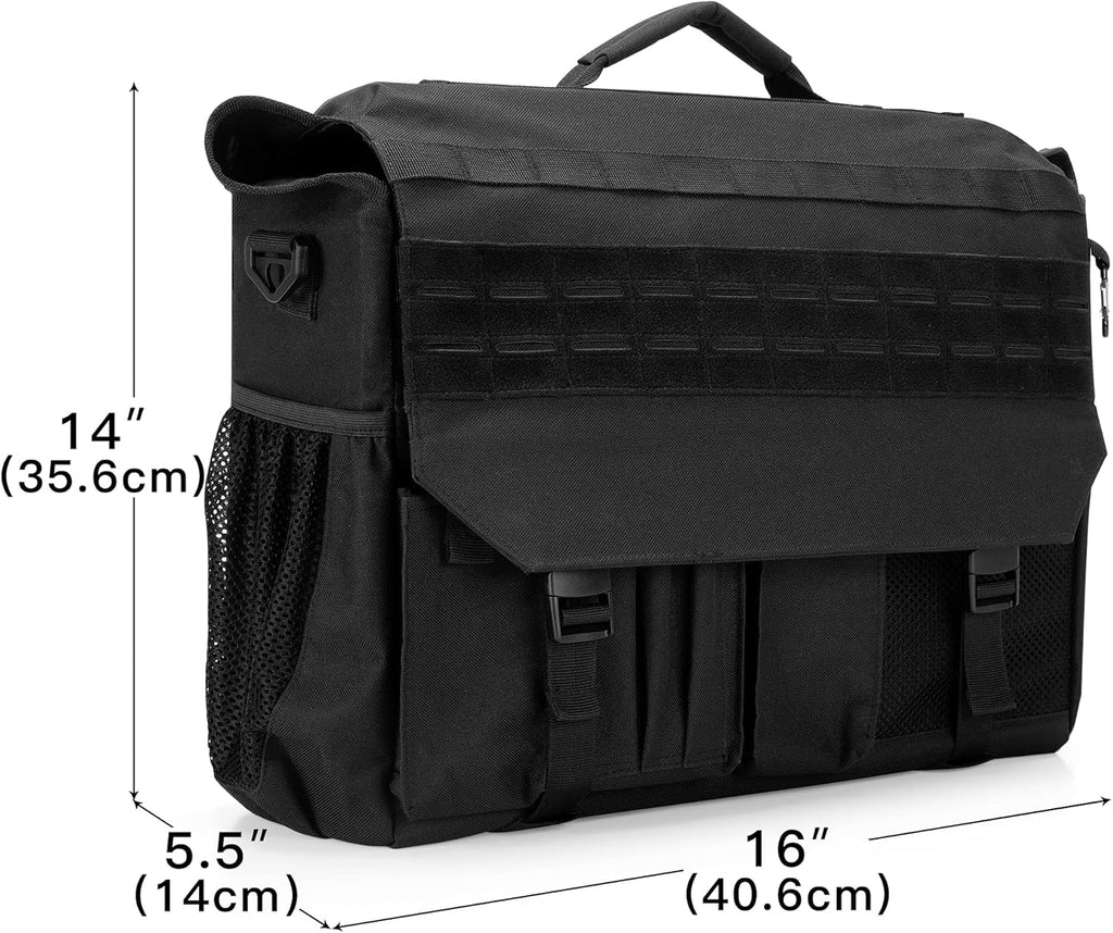 Black Patrol Bag with Molle Webbing L525