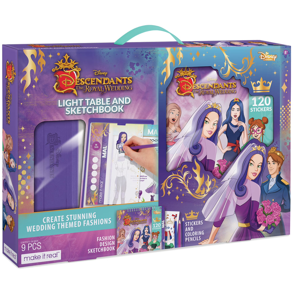 9 Piece Light Table & Sketchbook Set with Stickers & Coloring Pencils M307725