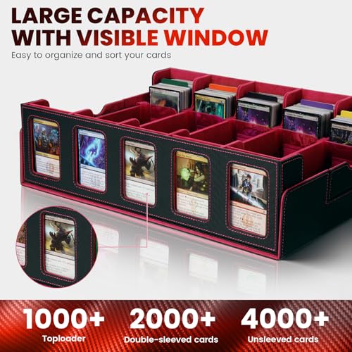 Purple 5-Row Trading Card Storage Box with Handle H7333