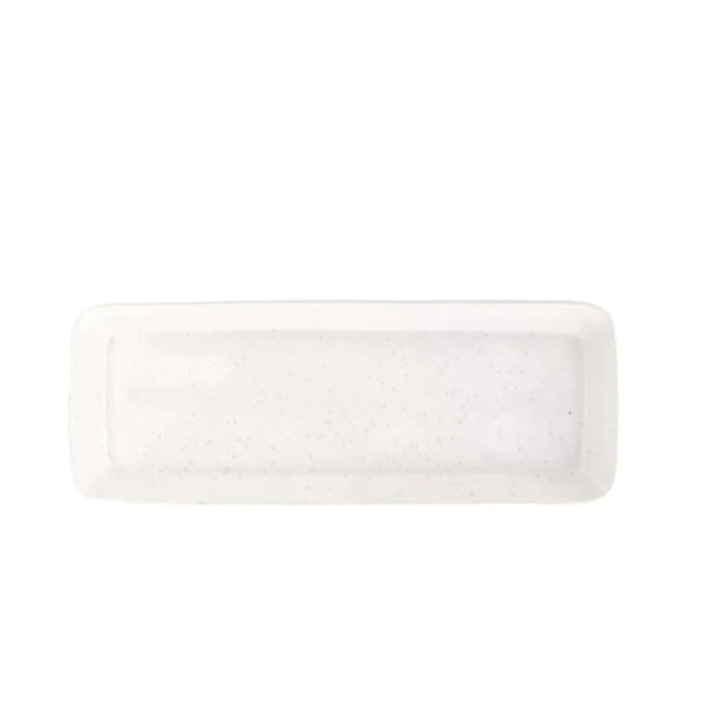 Stoneware Dish 14x38 cm Mat Cream J68404
