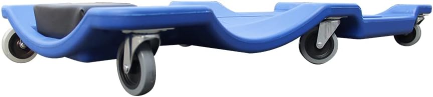 Blue Pack of 2 Rolling Garage Creeper with Padded Headrest, Dual Tool Trays and 6 Casters P807133