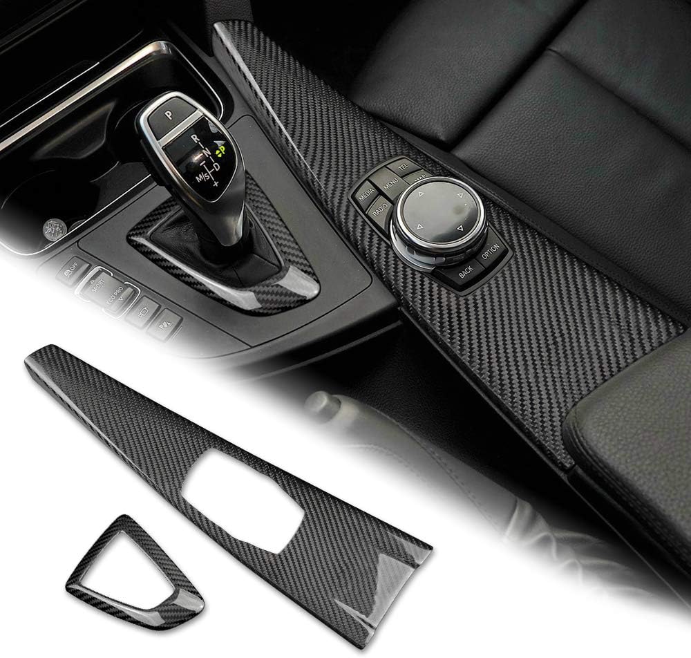 Carbon Fiber Car Gear Shift Knob Panel Cover Trim Sticker Kit I812637