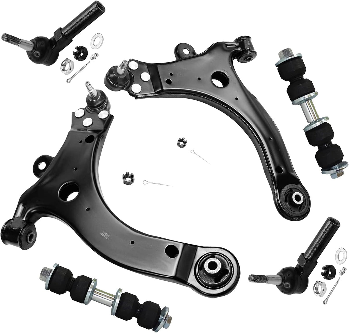 Front Lower Control Arms with Ball Joint and Outer Tie Rods 6pc Set B961469