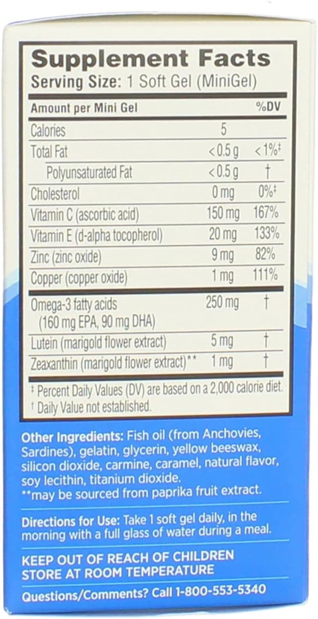 50 ea Pack of 4 Eye Vitamin & Mineral Softgels F657695