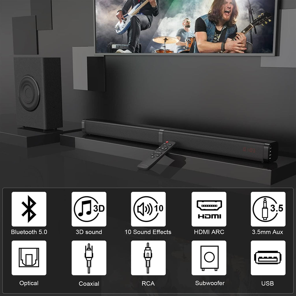 Sound Bars for TV with Subwoofer, 2.1 Channel N49539