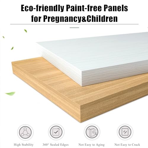 Walnut Freestanding Double Sliding Door Wardrobe with Shelves and Clothing Rods K6614