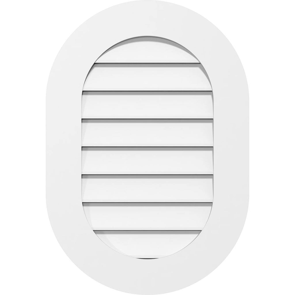 Vertical Round Ended Surface Mount PVC Gable Vent G5984