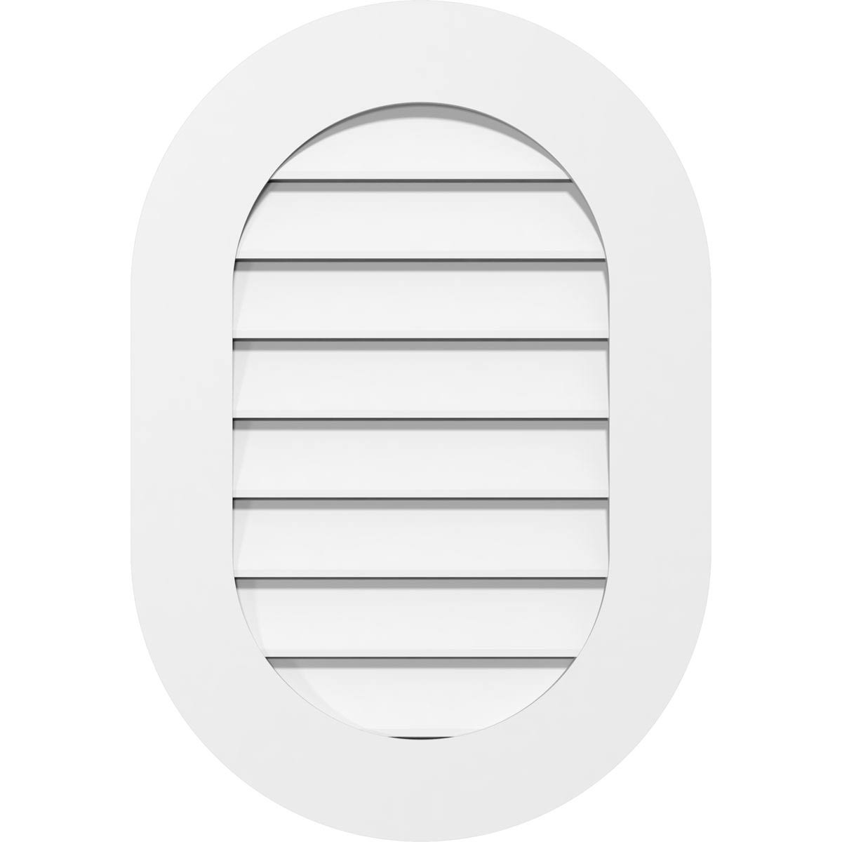 Vertical Round Ended Surface Mount PVC Gable Vent G5984