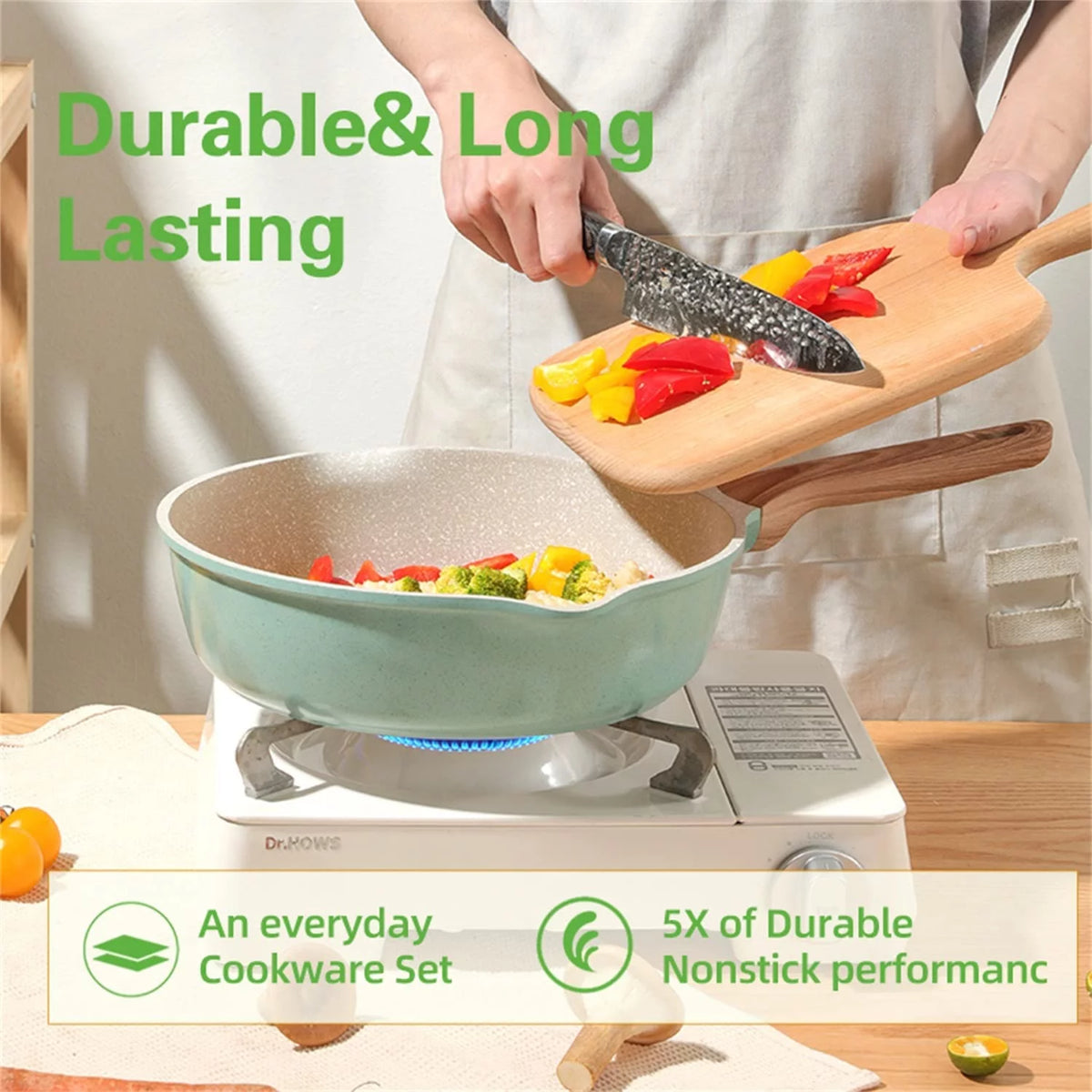 12-Piece Nonstick Granite Cookware Set U632