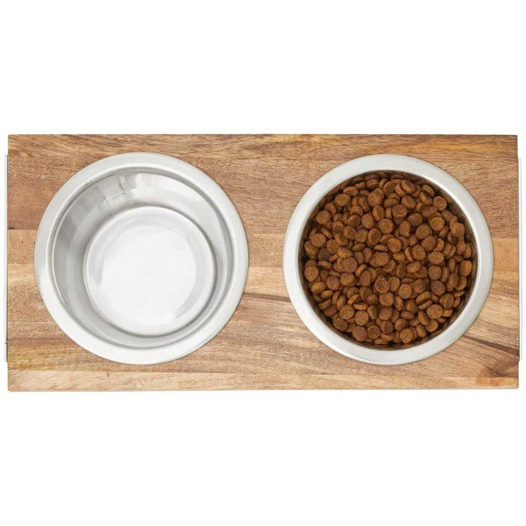 Wooden Double Bowl Diner N3583