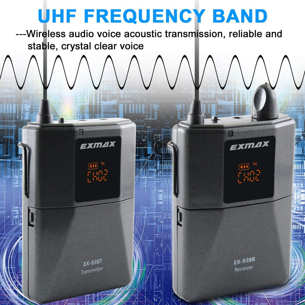 Wireless Headset Microphone Tour Guide System (1 Transmitter 20 Receivers with Silver Aluminum Storage Case) F346440