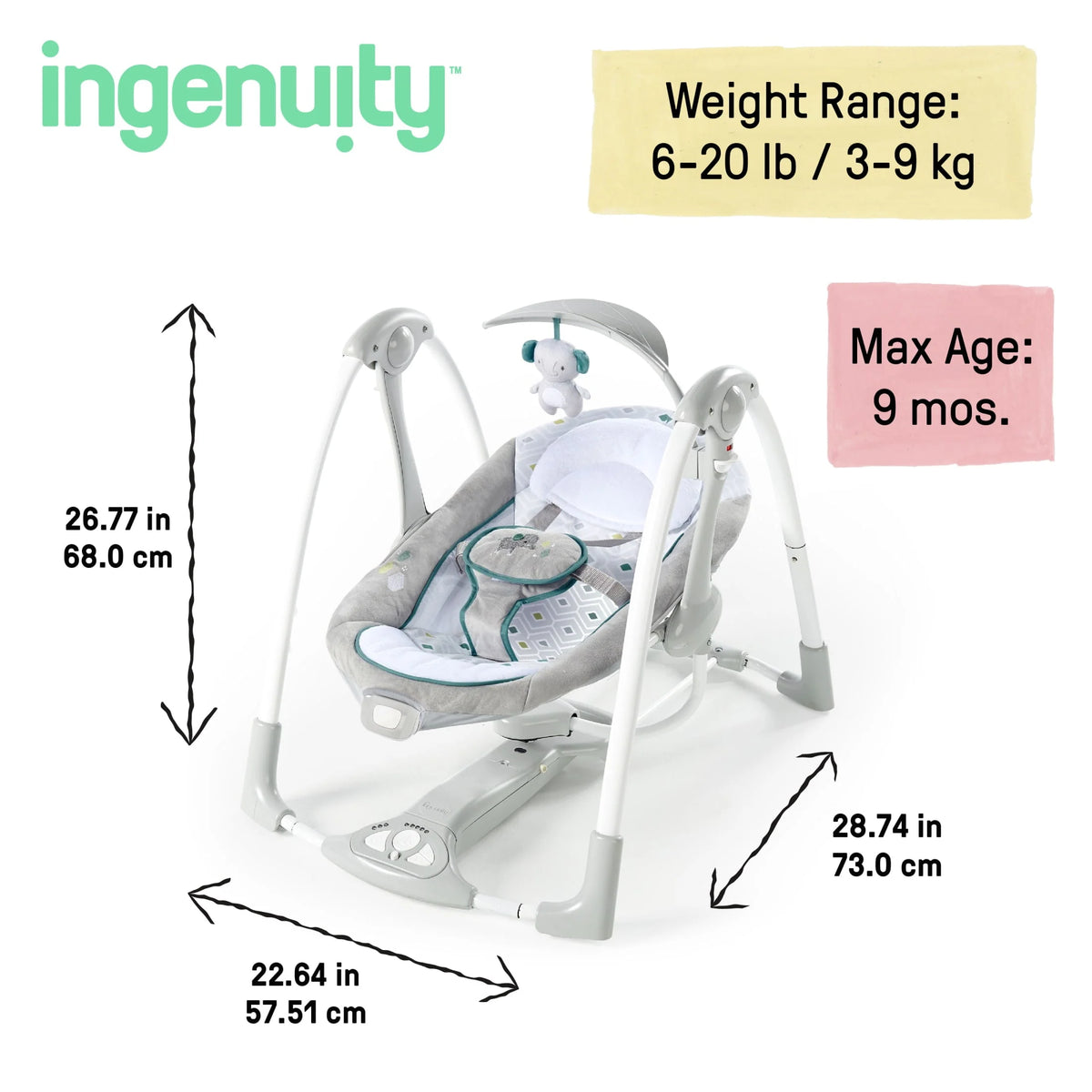 Portable Vibrating Baby Swing P781102