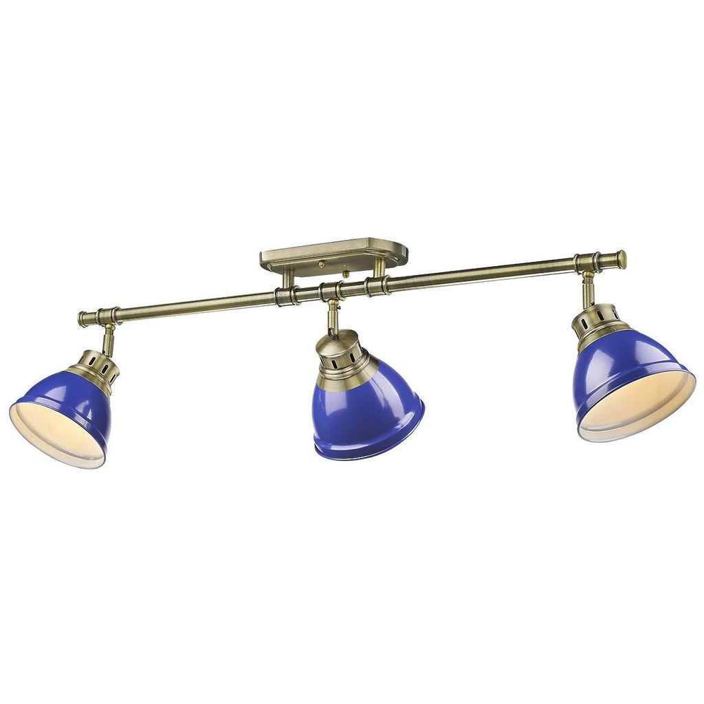 Blue 3 Light Semi-Flush Track Light C316780