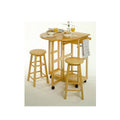 Drop Leaf Breakfast Bar with Stools Q5217