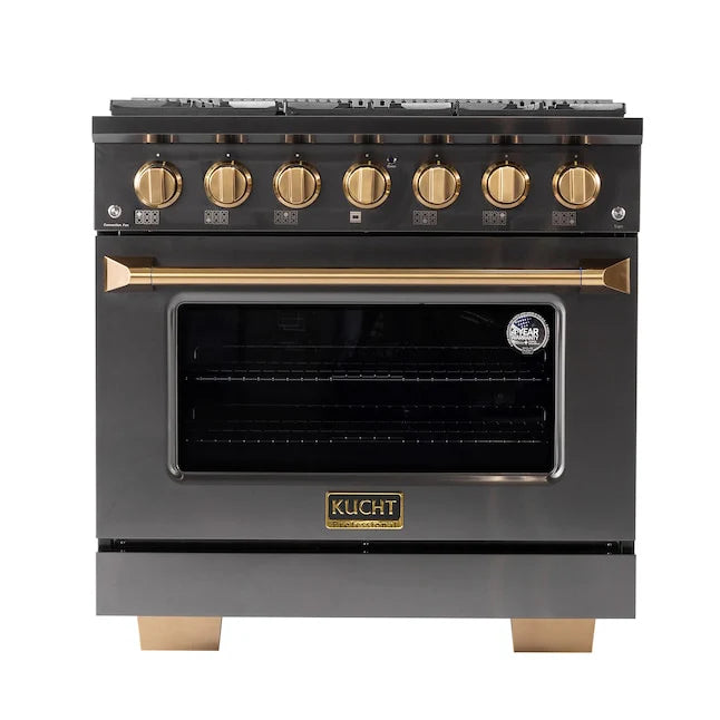 36 5.2 cu. ft. Natural Gas Range in Titanium Stainless Steel S299