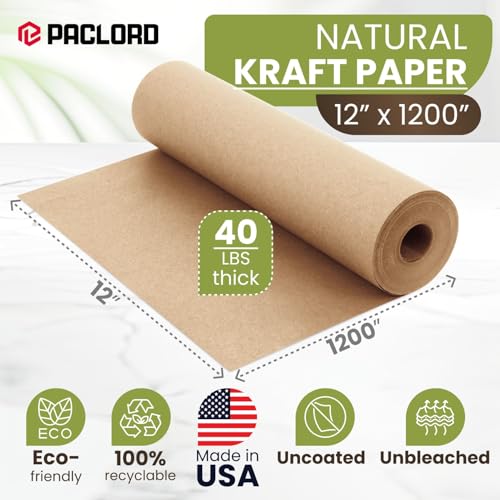 12" x 1200" Natural Kraft Paper Roll O143581