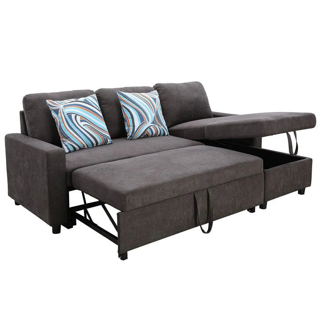 Dark Brown Microfiber Sectional Sofa S928300