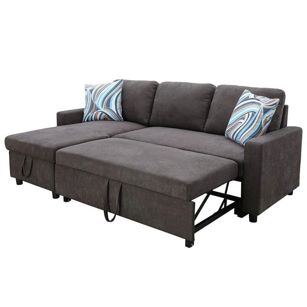 Dark Brown Microfiber Sectional Sofa S928300