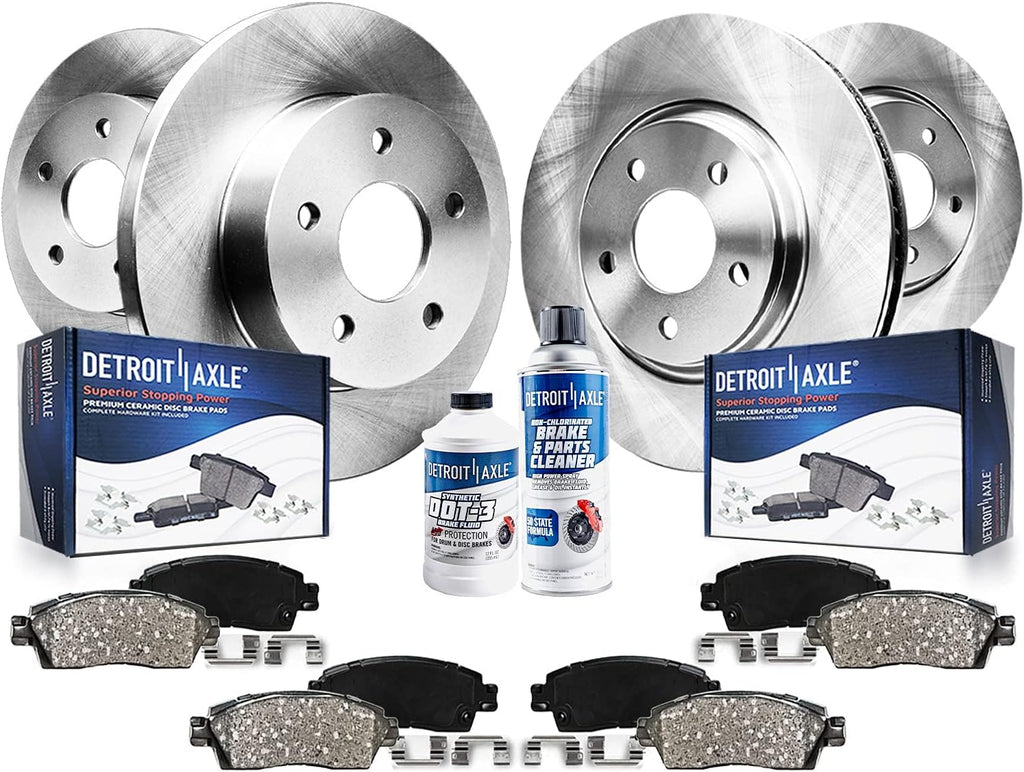 Front and Rear Disc Rotors and Brake Pads 10pc Set E6966