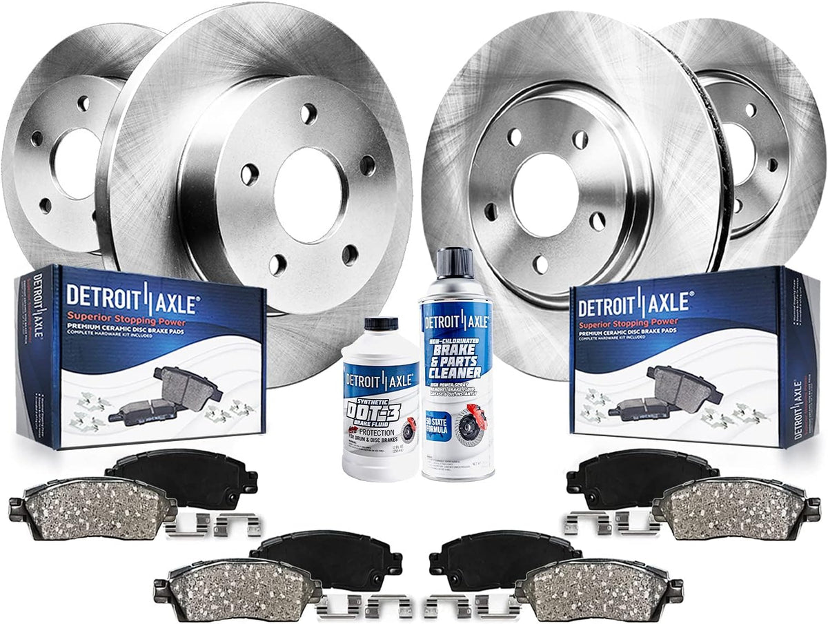 Front and Rear Disc Rotors and Brake Pads 10pc Set E6966