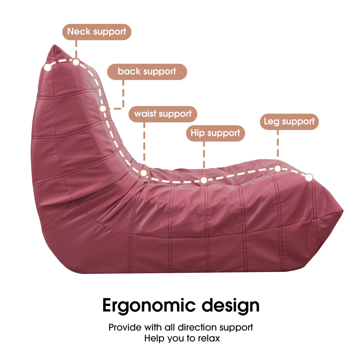 Oversized Armless Lounge Chair F2338