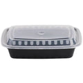 24 oz Black Microwavable Food Container with Lid F842871