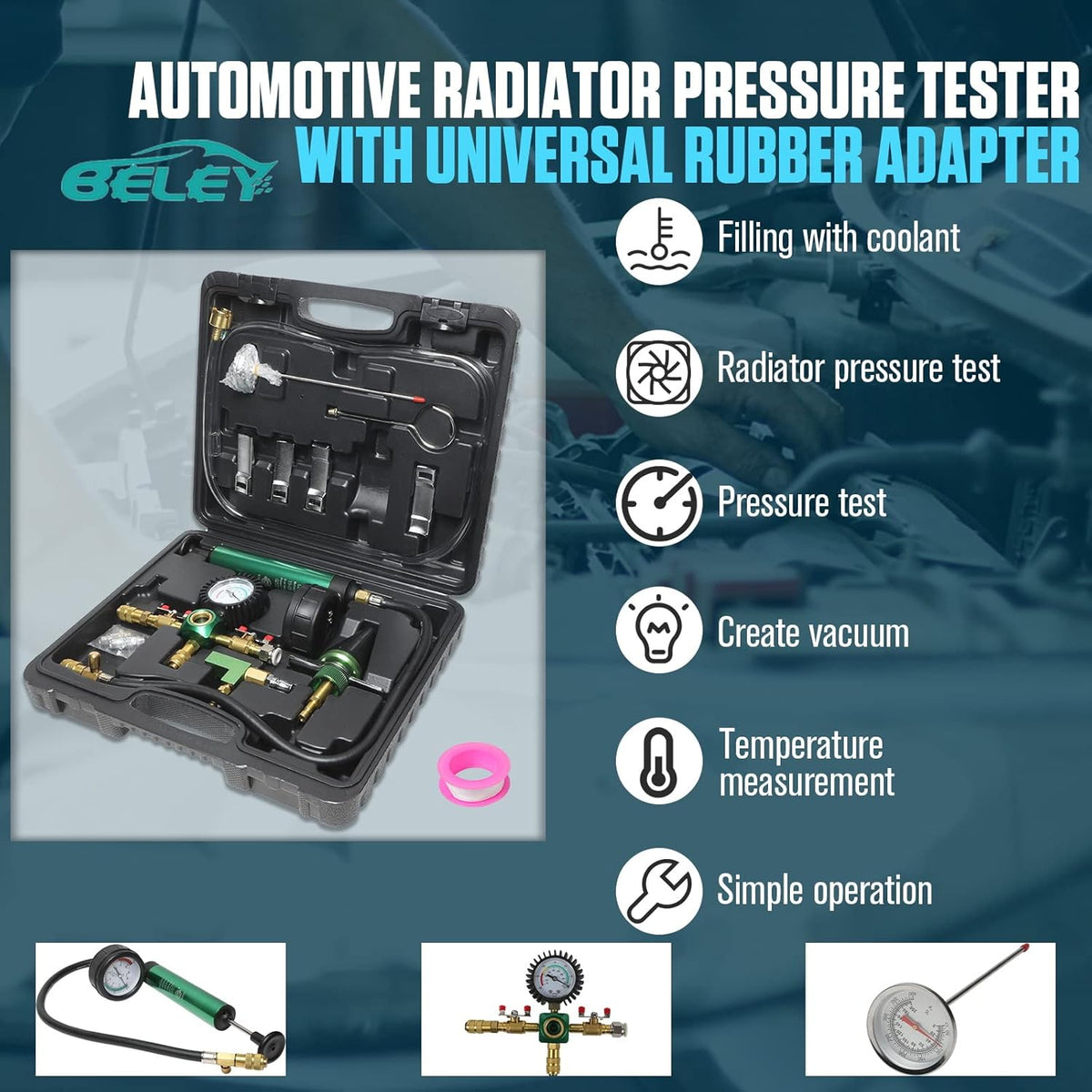 12 PCS Coolant System Refill Kit with Universal Adapter Q1718