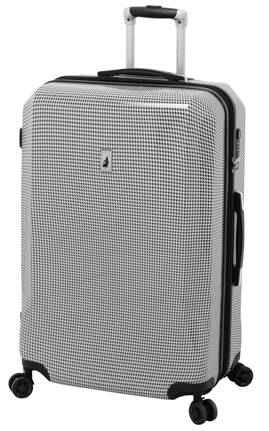 Black White Houndstooth Hardside Spinner R7246