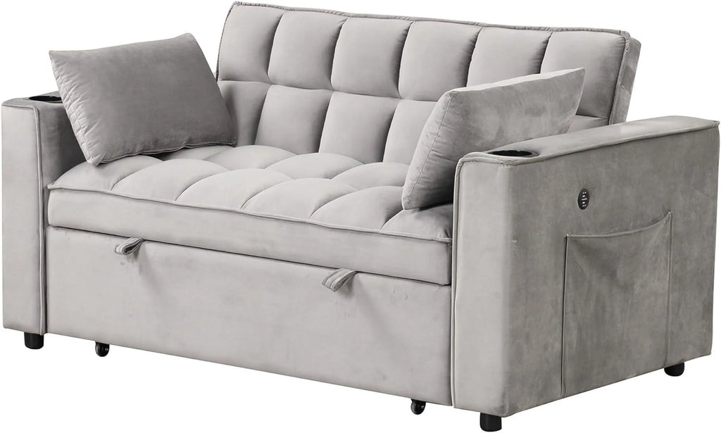 Convertible Sofa Couch with Pull Out Bed V42954
