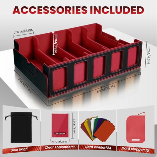 Purple 5-Row Trading Card Storage Box with Handle H7333