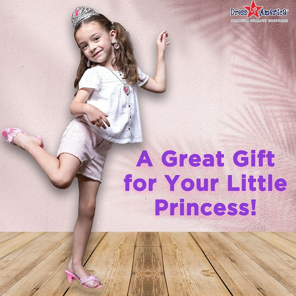 Princess Dress Up Set with Shoes, Crown & Jewelry D2417
