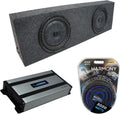 Dual 12 Sub Box Enclosure & Amp G69212