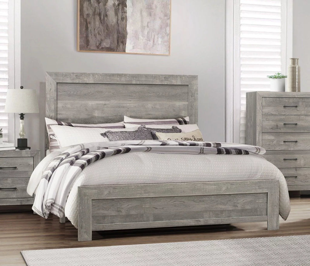 California King Size Bed and 2 Nightstands 3pc Set H9266