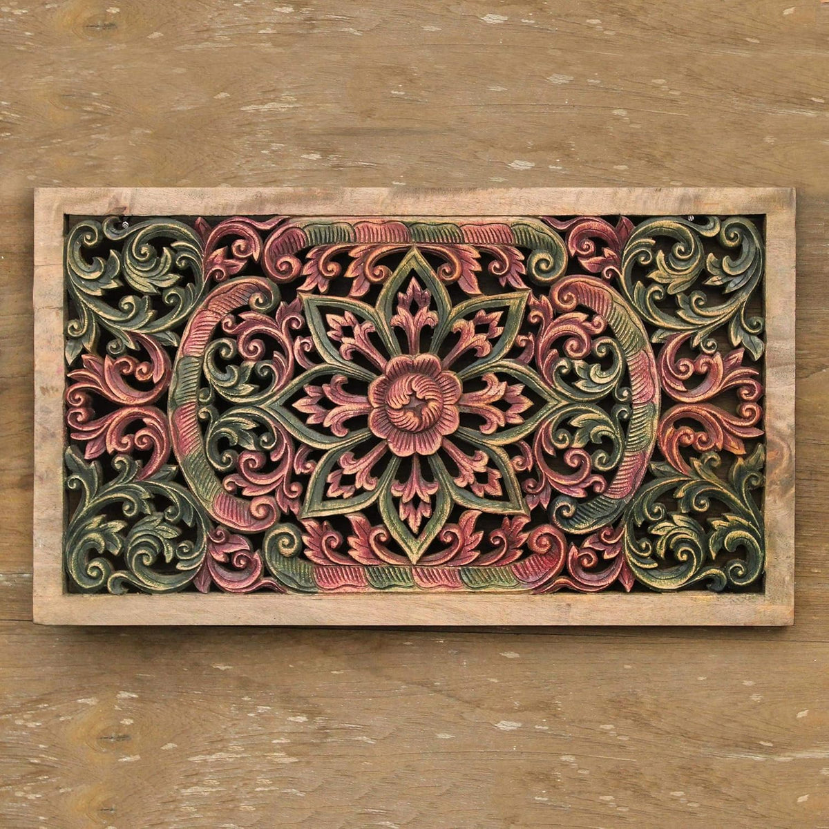 Teak Relief Panel D11058