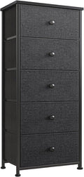 5 Drawer Dresser with Wooden Top and Fabric Bins S79781