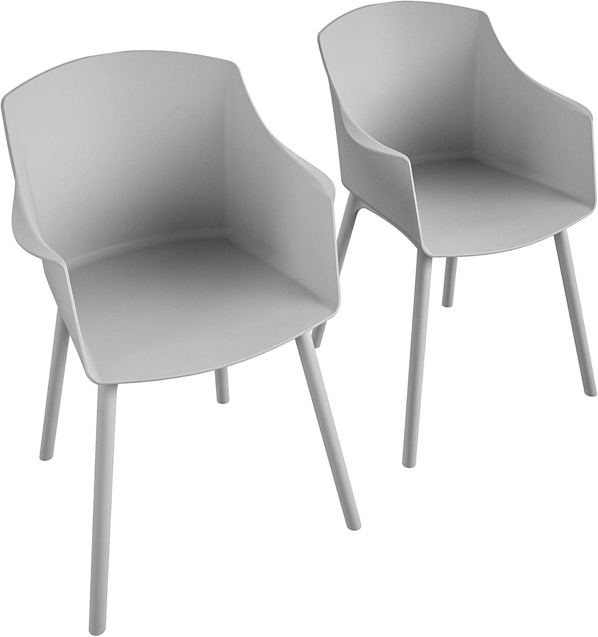 Black Resin Dining Chairs 2-Pack P463380