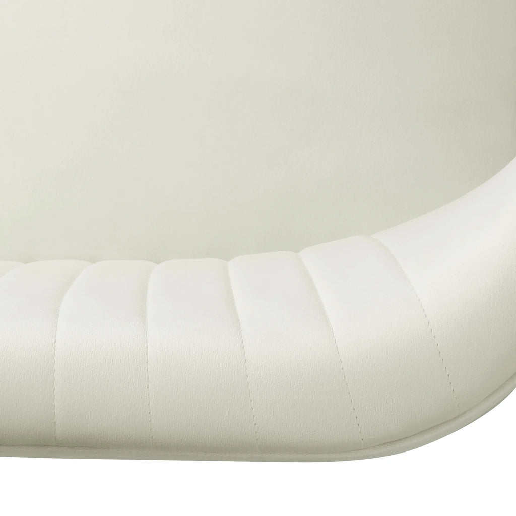 46" Wide Ivory Velvet Upholstered Love Seat Sofa Y189783