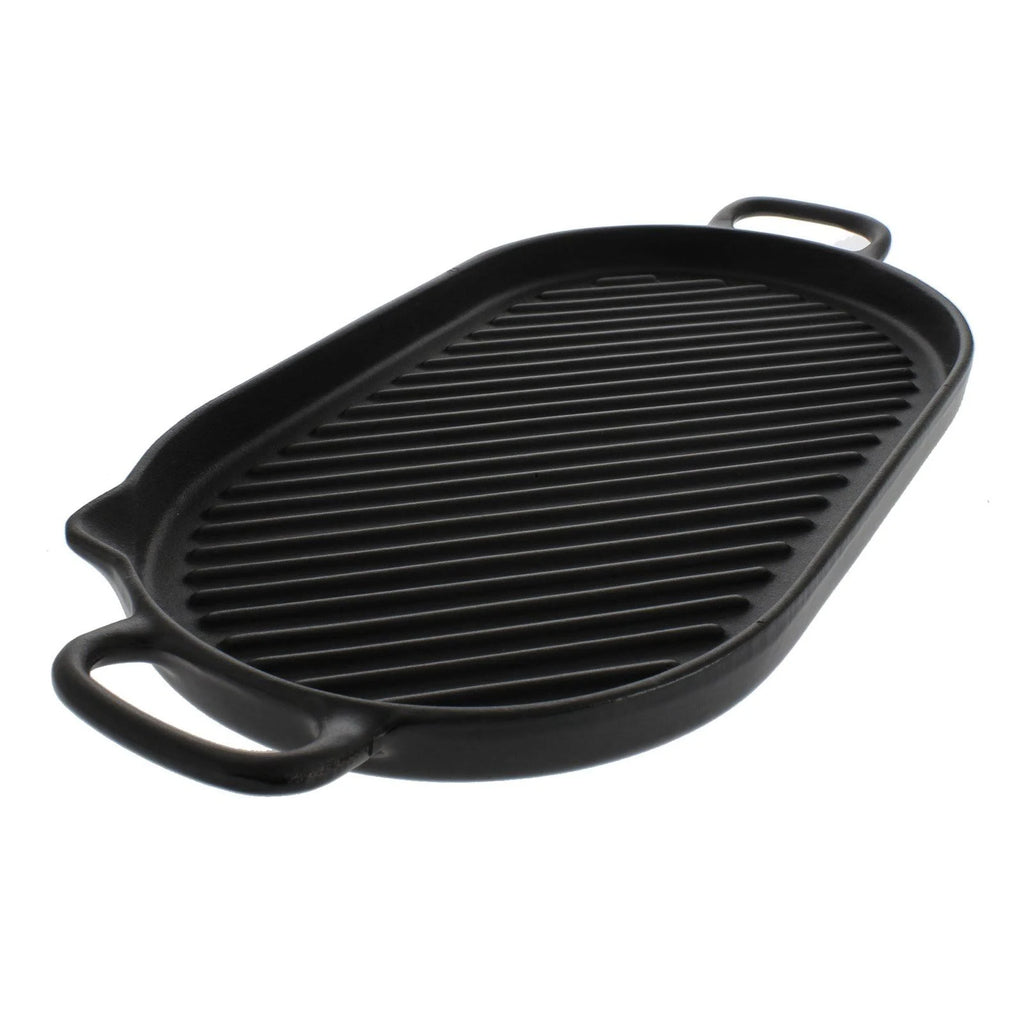 Black Oval Cast Iron Grill Pan F185
