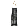 Black Tapered Candle Lantern with Handle O4593