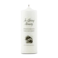 White Memorial Pillar Candle P4460