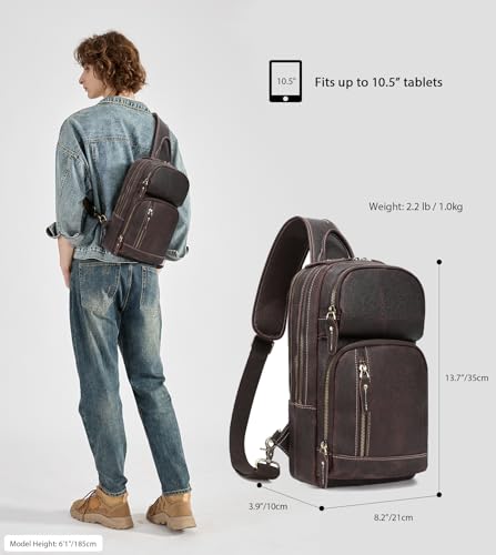 Full Grain Leather Sling Bag V434871