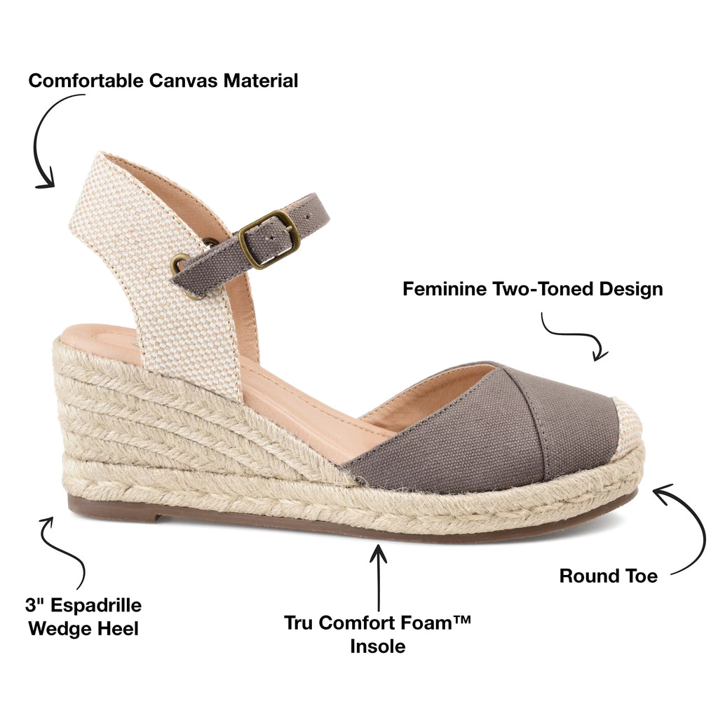 Wide Width Wedge Heel Espadrille Sandals U919