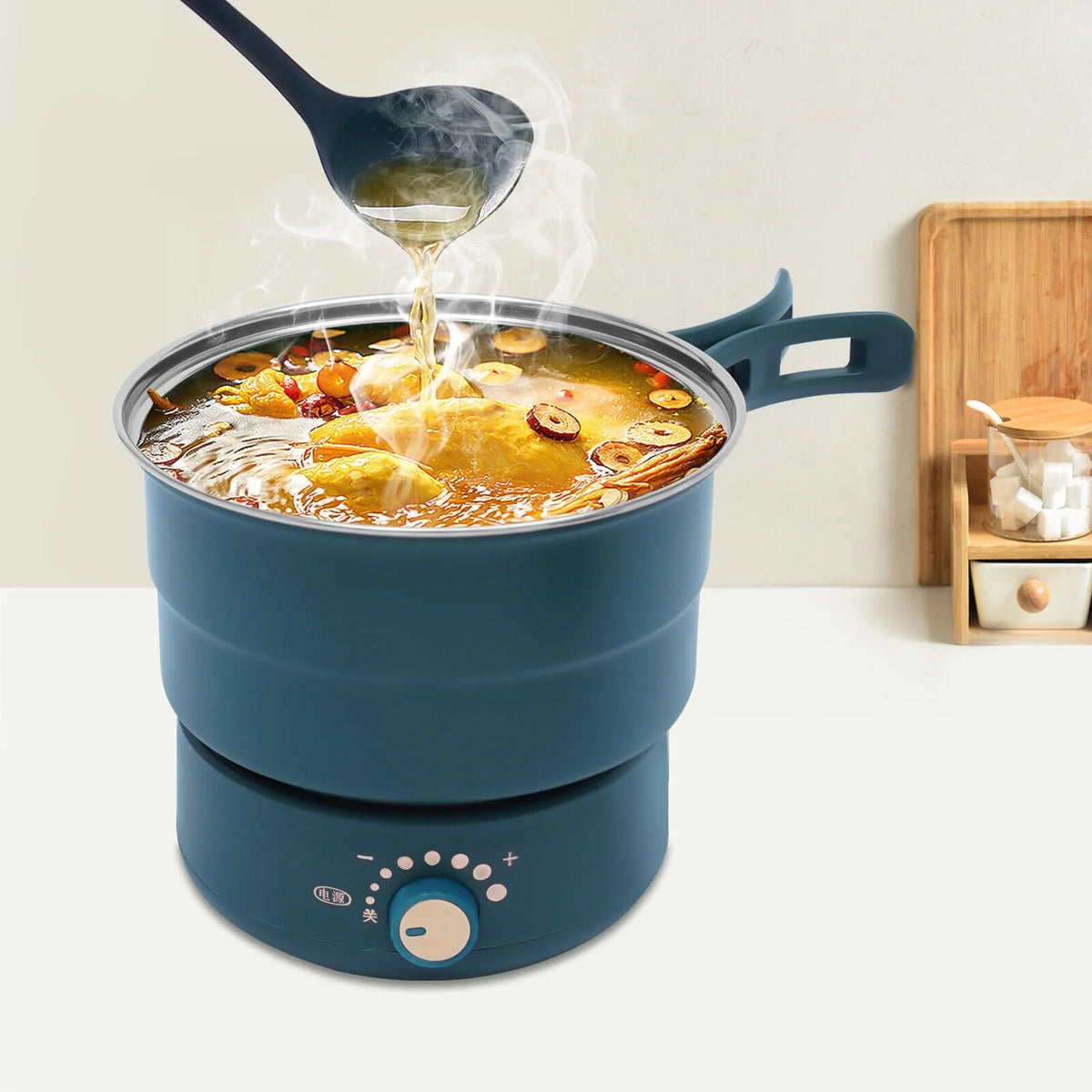 Portable Multifunction Split Electric Cooker with Steamer 110V V8652