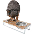 Wooden Double Bowl Diner N3583